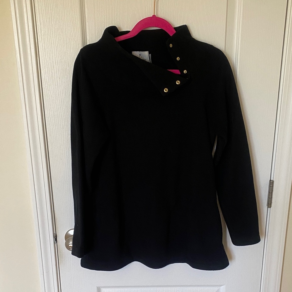Black Button-Up fleece